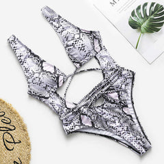Red leopard Brazilian swimsuit one piece Plus size sexy bikini 2019 Push up swimwear women string monokini High cut bathing suit