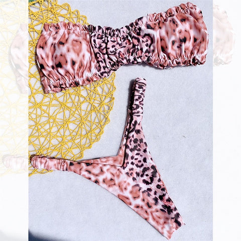 Extreme Brazilian bikini thong 2019 High cut swimwear female bathing suit Pleated swimsuit women Bandeau biquini Summer bathers