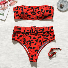 In-X High waist bikinis 2019 mujer Neon swimsuit female one shoulder swimwear women Bandeau top Sexy green bathing suit bathers