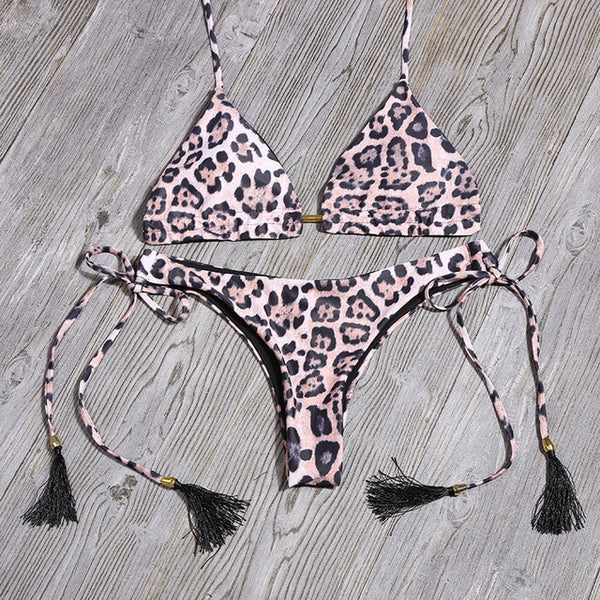Floral Print Bikini Set Women Sexy Striped Patchwork Swimsuit Ruffle Brazilian Swimwear Bathing Suit Bandage Bikinis Beachwear