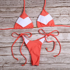 Floral Print Bikini Set Women Sexy Striped Patchwork Swimsuit Ruffle Brazilian Swimwear Bathing Suit Bandage Bikinis Beachwear
