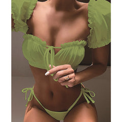 Sexy Polka Dot Bikini Women 2019 Two Piece Swimsuit Push Up Swimwear Floral Side Bathing Suit Brazilian Beach Wear Swimming Suit