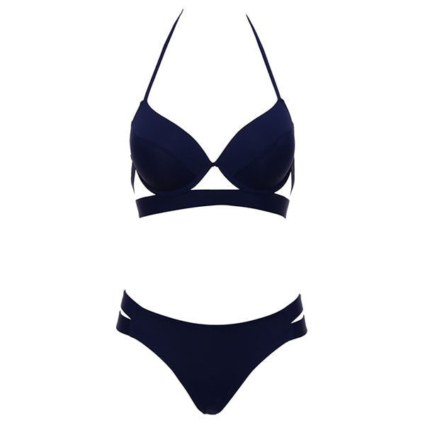 Andzhelika Bikinis Women Bandage Swimsuit Bikini 2019 Sexy Push Up Swimwear Low Waist Bathing Suit Halter Bikinis Suit Swim