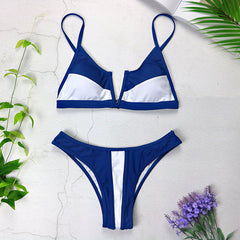 Sexy Bandeau Bikinis 2019 New V Neck Bikini Swimsuits Push Up Swimwear Female Brazilian Bikini Set Bathing Suits Biquini 3418