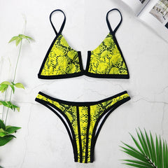 Sexy Bandeau Bikinis 2019 New V Neck Bikini Swimsuits Push Up Swimwear Female Brazilian Bikini Set Bathing Suits Biquini 3418