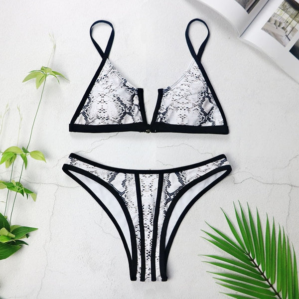 Sexy Bandeau Bikinis 2019 New V Neck Bikini Swimsuits Push Up Swimwear Female Brazilian Bikini Set Bathing Suits Biquini 3418